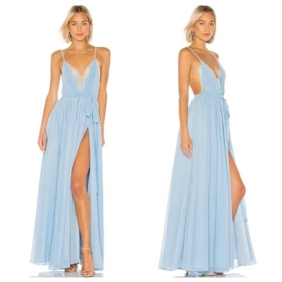Michael Costello x Revolve Justin Gown Light Blue NWT Size XS - Picture 1 of 12